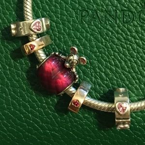 5 Pandora Charms Heart Disney Themed